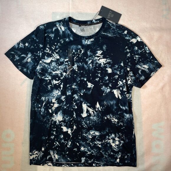 VRST Essential Pocket Tee Print Indigo Craft Mens Large NWT - Picture 1 of 3